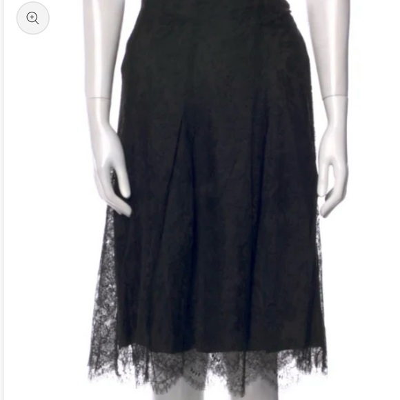 Burberry London Black Lace A-Line Skirt - Picture 2 of 3